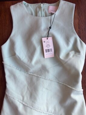 Cinq à Sept Mint Green Sheath Dress NWT Sleeveless Asymmetrical Hem Size 2